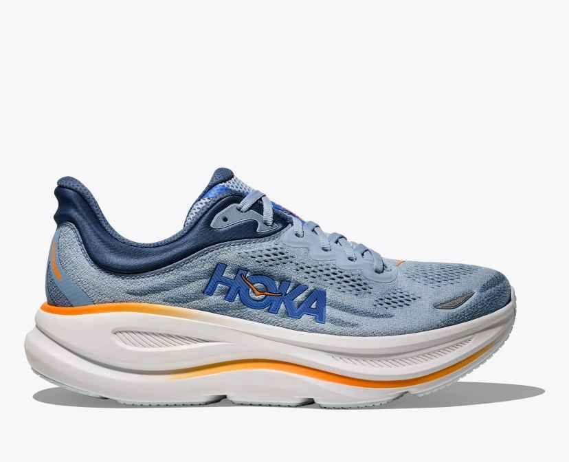 Hoka Bondi 9 Sneakers In Blue and Orange