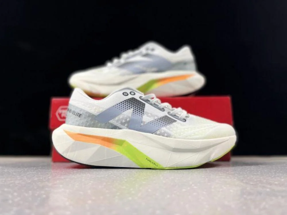 New Balance SC Elite V4 Sneakers In White,Orange And Neon Yellow