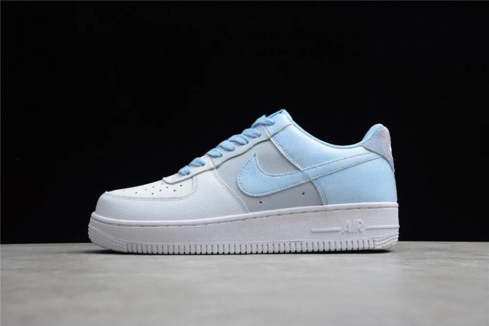 Nike Air Force 1 '07 LV8 In White And Psychic Blue