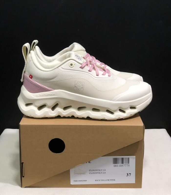 On Running Cloud x Loewe Tilt White Pink Luxury Unisex Sneakers - 39