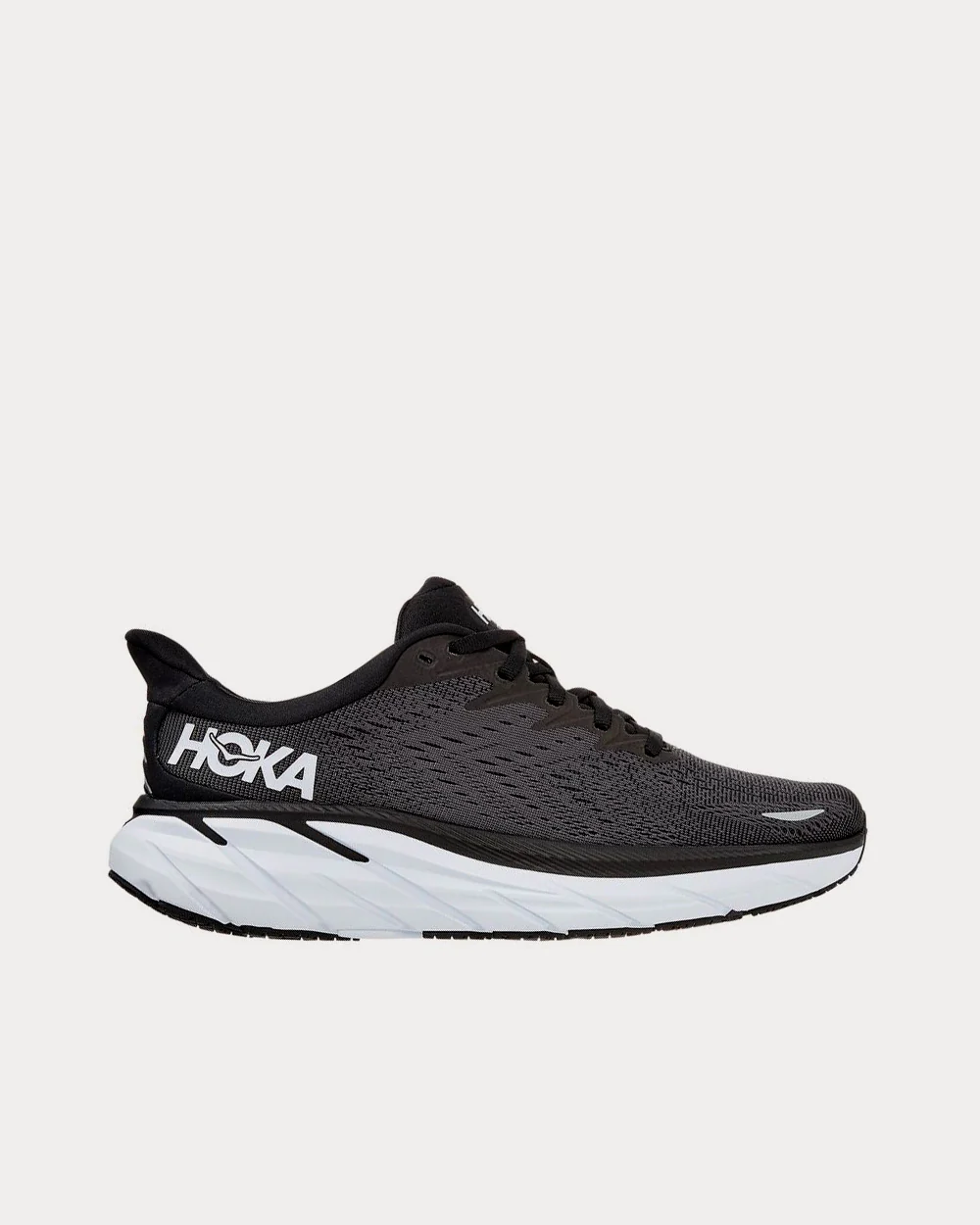 Hoka One One Clifton 8 Sneakers In Black And White