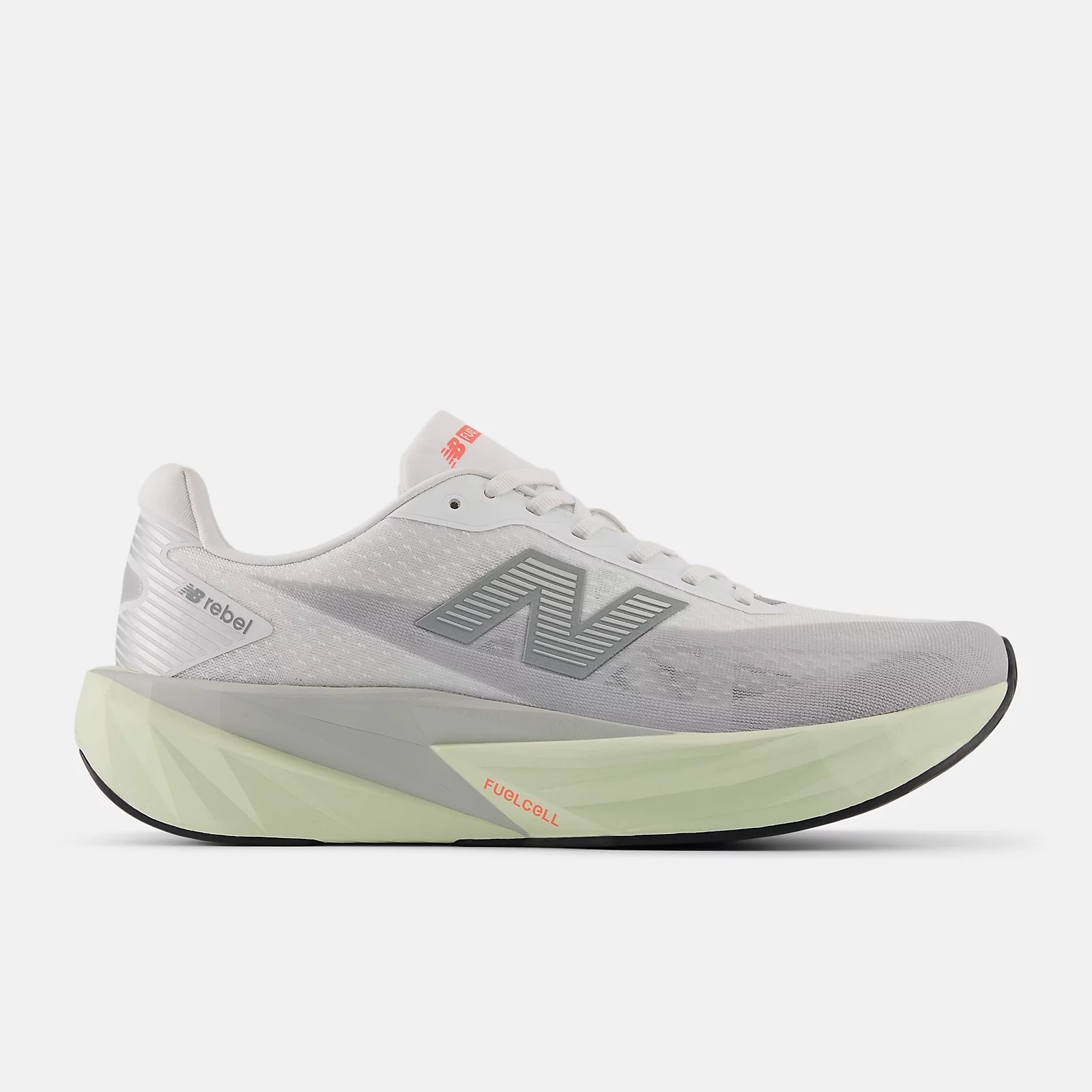 New Balance FuelCell Rebel V5 In Raincloud Sneakers With Mineral And White