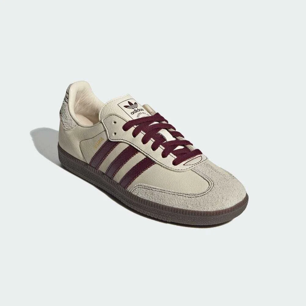Adidas Samba OG Sneakers In White And Maroon