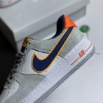 Nike Air Force 1 Grey Navy Orange - Image 3