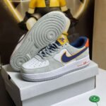 Nike Air Force 1 Grey Navy Orange - Image 6