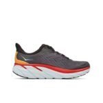 Hoka One Clifton 8 Anthracite Castlerock Red - Image 3