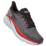 Hoka One Clifton 8 Anthracite Castlerock Red - Image 5