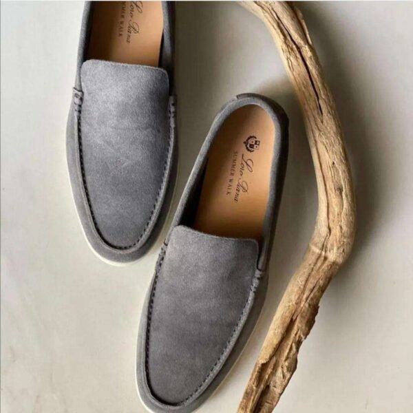 Loro Piana Gray Men’s Loafers