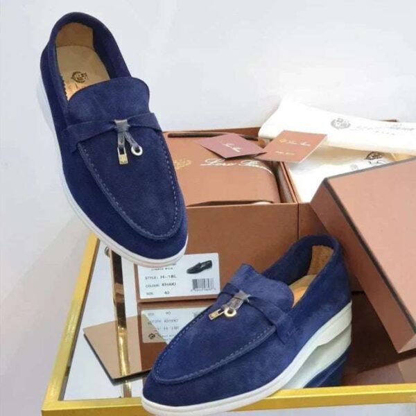 Loro Piana Blue Women’s Loafers