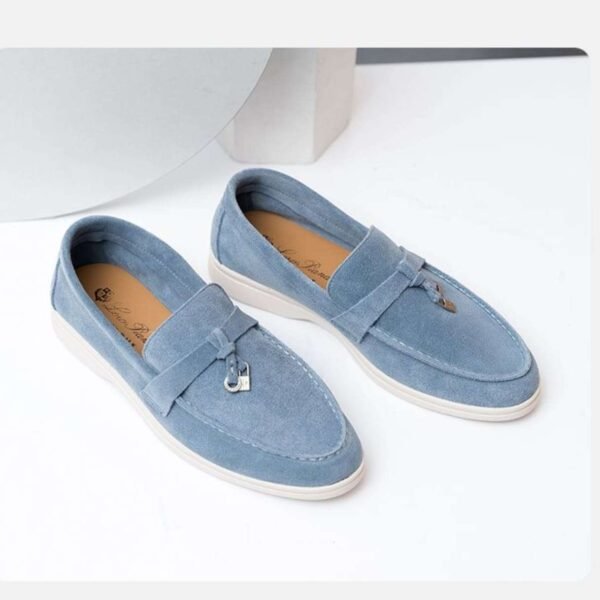 Loro Piana Sky Blue Women’s Loafers