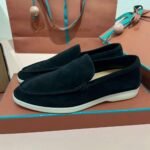 Loro piana Summer Walk Loafer Suede Black - Image 3