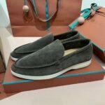 Loro Piana – Summer Walk Suede Loafers – Gray - Image 4