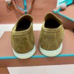 Loro Piana Summer Walk Loafers Suede Murano Green - Image 4