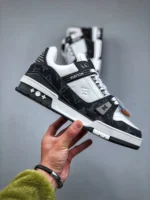 Louis Vuitton Black White Trainer - Image 3