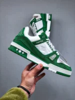 Louis Vuitton Green White Trainer - Image 3