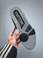 Louis Vuitton Black Grey Denim Monogram Trainer - Image 7