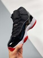 Nike Air Jordan 11 Bred 2019 Black White Varsity Red - Image 6