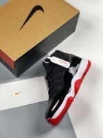 Nike Air Jordan 11 Bred 2019 Black White Varsity Red - Image 2