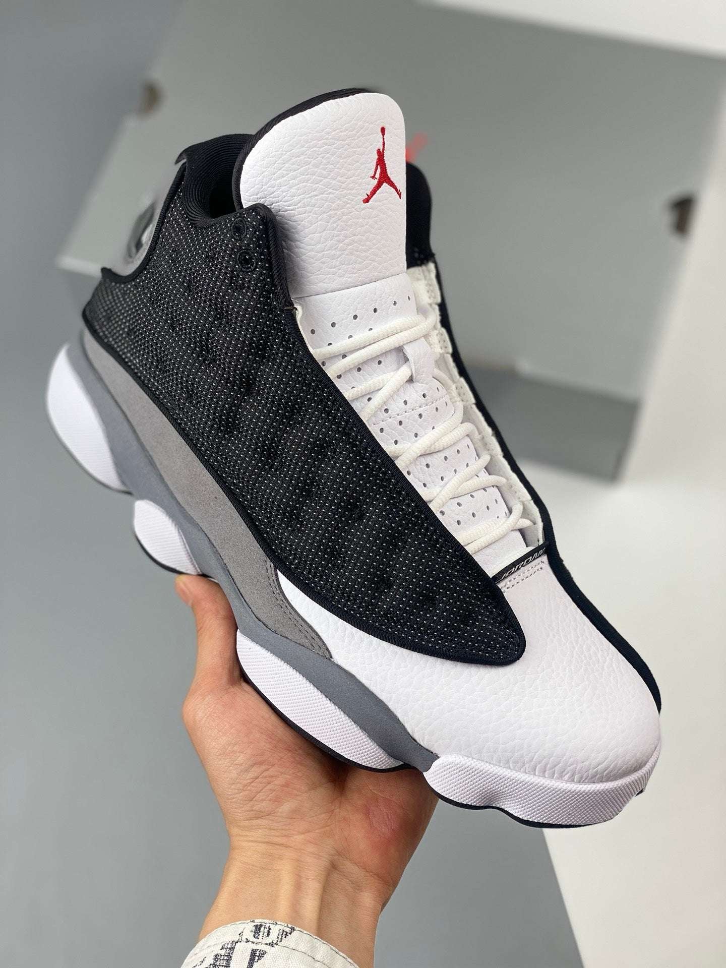 NikeAirJordan13BlackFlintBlackUniversityRedFlintGreyWhite_8.jpg Nike Air Jordan 13 Black Flint Black University Red Flint Grey White - Image 1