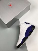 Nike Air Jordan 13 Lakers White Black Court Purple University Gold - Image 2