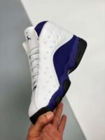 Nike Air Jordan 13 Lakers White Black Court Purple University Gold - Image 6