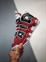 Nike Air More Uptempo Bulls Varsity Red White Black - Image 6