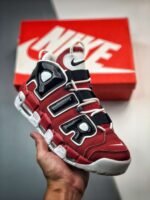 Nike Air More Uptempo Bulls Varsity Red White Black - Image 4