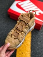 Nike Air More Uptempo PRM Wheat Flax Gum Light Brown - Image 4