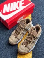 Nike Air More Uptempo PRM Wheat Flax Gum Light Brown - Image 3