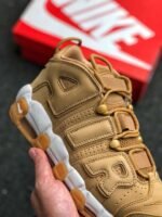 Nike Air More Uptempo PRM Wheat Flax Gum Light Brown - Image 5