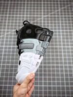Nike Air More Uptempo Tri-Color Black Cool Grey White - Image 6