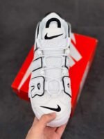 Nike Air More Uptempo White Black - Image 2