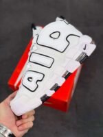 Nike Air More Uptempo White Black - Image 3