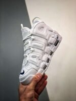 Nike Air More Uptempo White Navy - Image 6