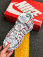 Nike Air More Uptempo White Varsity Red - Image 4