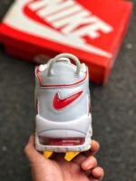Nike Air More Uptempo White Varsity Red - Image 6