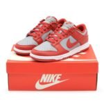 Nike Dunk Low Retro UNLV Varsity Red Medium Grey White Orange - Image 5
