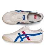 Onitsuka Tiger Men’s Mexico 66 Vin  White & Directoire Blue - Image 4
