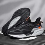TRACER Black White Breathable Causal Running Shoes - Image 6