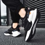 TRACER Black White Breathable Causal Running Shoes - Image 5