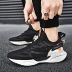 TRACER Black White Breathable Causal Running Shoes - Image 2