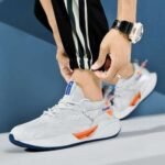 TRACER White Orange Breathable Causal Running Shoes - Image 2