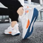 TRACER White Orange Breathable Causal Running Shoes - Image 3