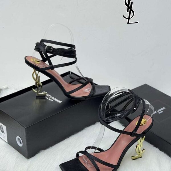 Saint Laurent Black Opyum Sandal