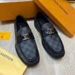 Louis Vuitton Black Grey Men’s Loafers